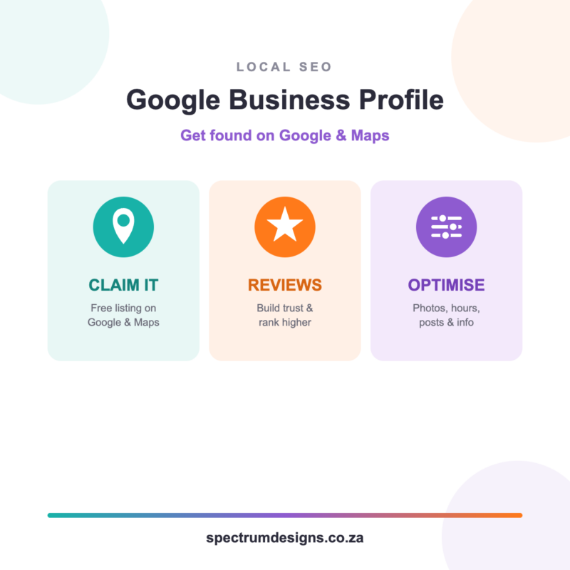 Google Business Profile tips: claim it, get reviews and optimise — Spectrum Designs